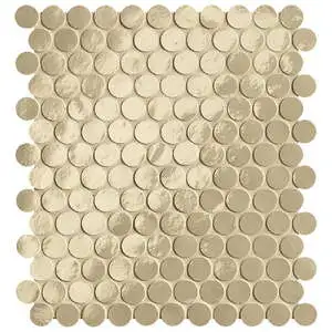 Piper Penny Round Mosaic Tortora Brilliante Porcelain Tile