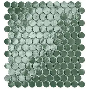 Piper Round Mosaic Salvia Brilliante Porcelain Tile