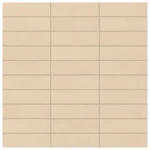 Pottery 12x12 Listel Mosaic Sabbia Matte Terracotta Look