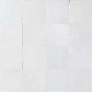 Zel Zellige Classic 4"x4" Atlas Snow Gloss