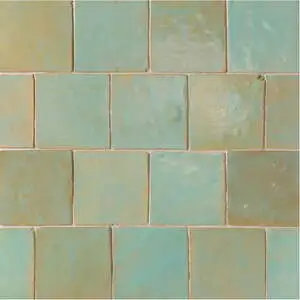 Zel Zellige Nouveau 4"x4" Aquamarine Gloss