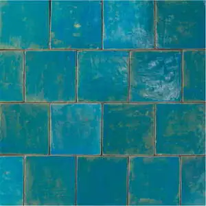 Zel Zellige Nouveau 4"x4" Moroccan Sky Gloss