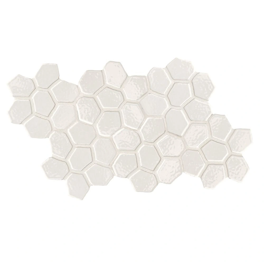 Botanica 9x15 Seed White Glossy Mosaic Tile