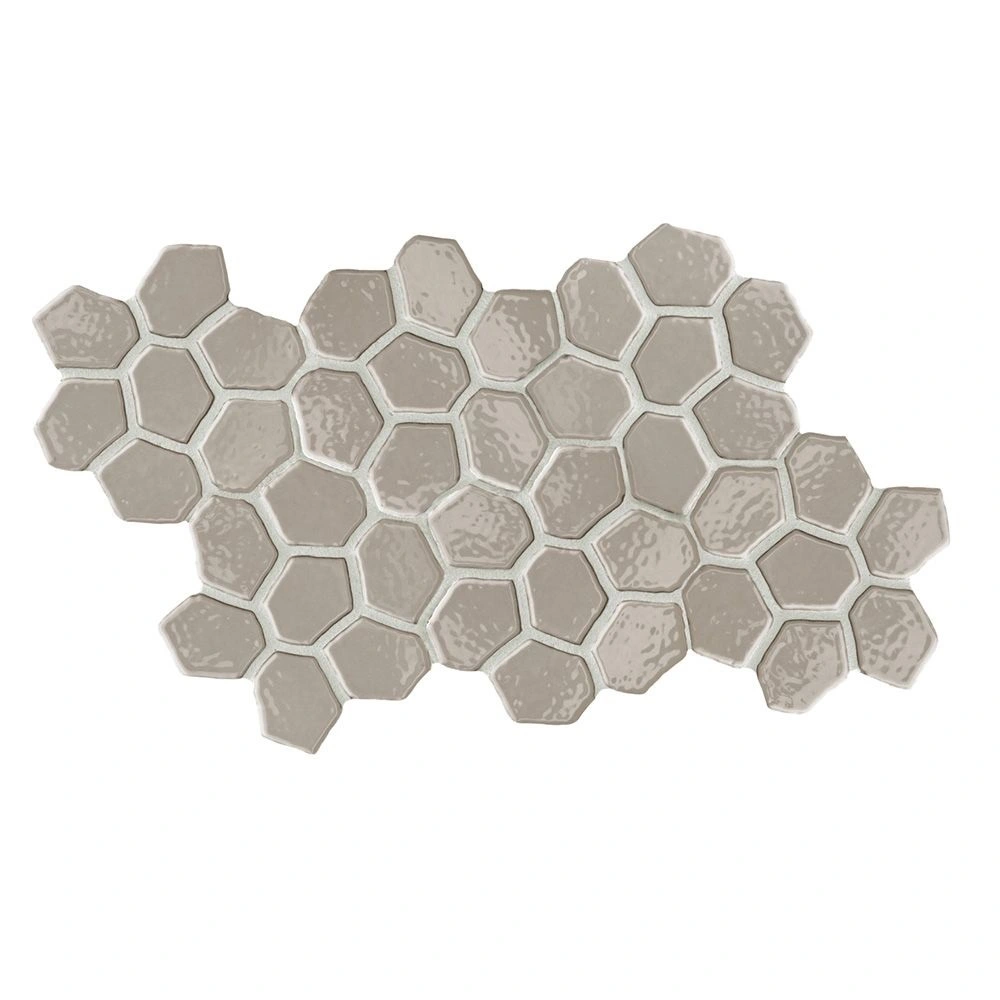 Botanica 9x15 Seed Grey Glossy Mosaic Tile