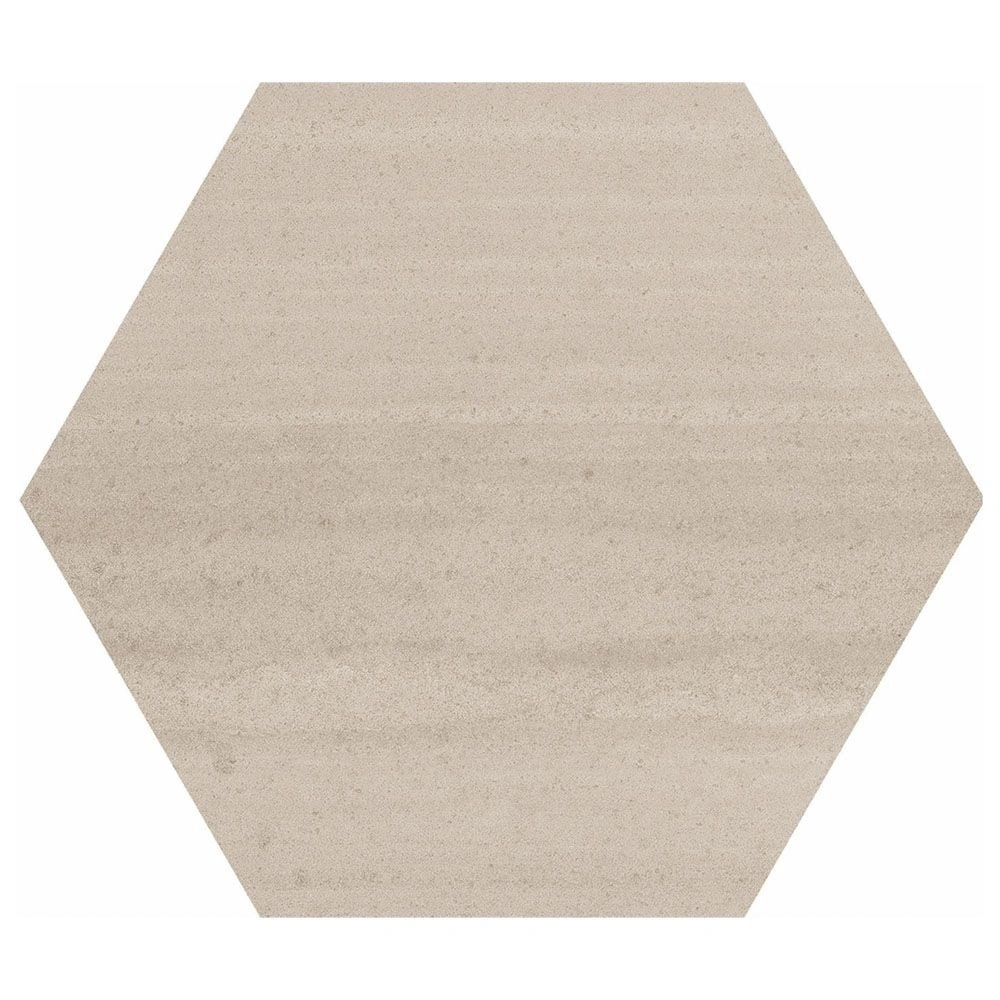 Cotto Moderno Taupe 8 " Flat Hex Unpolished Terracotta Look