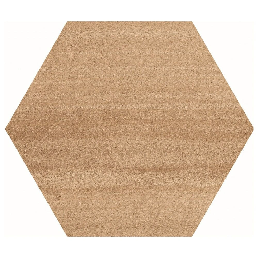 Cotto Moderno Naranja 8 " Flat Hex Unpolished Terracotta Look Po