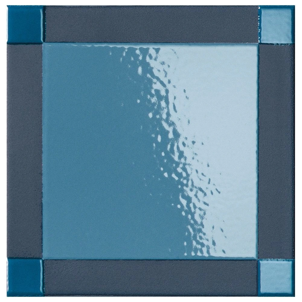 Homage to the Square 6x6 Dash Sea Porcelain Tile