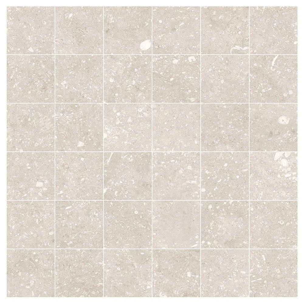Ilaya 2x2 Mosaic Sandstone Beige Matte Limestone Look Porcelain