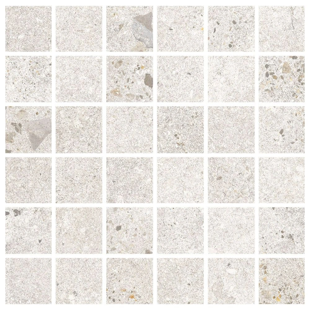 Lab 2x2 Square Mosaic on 12x12 Sheet White Natural