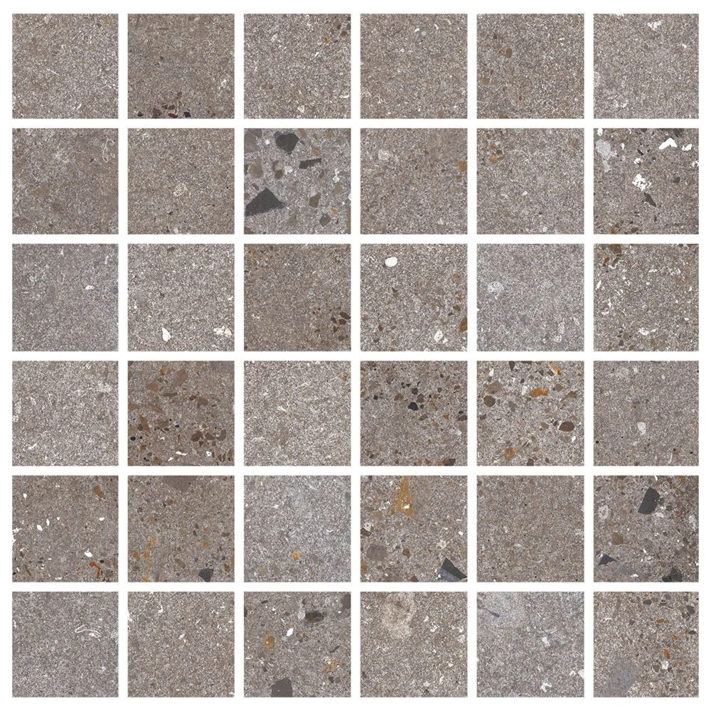Lab 2x2 Square Mosaic on 12x12 Sheet Clay Natural
