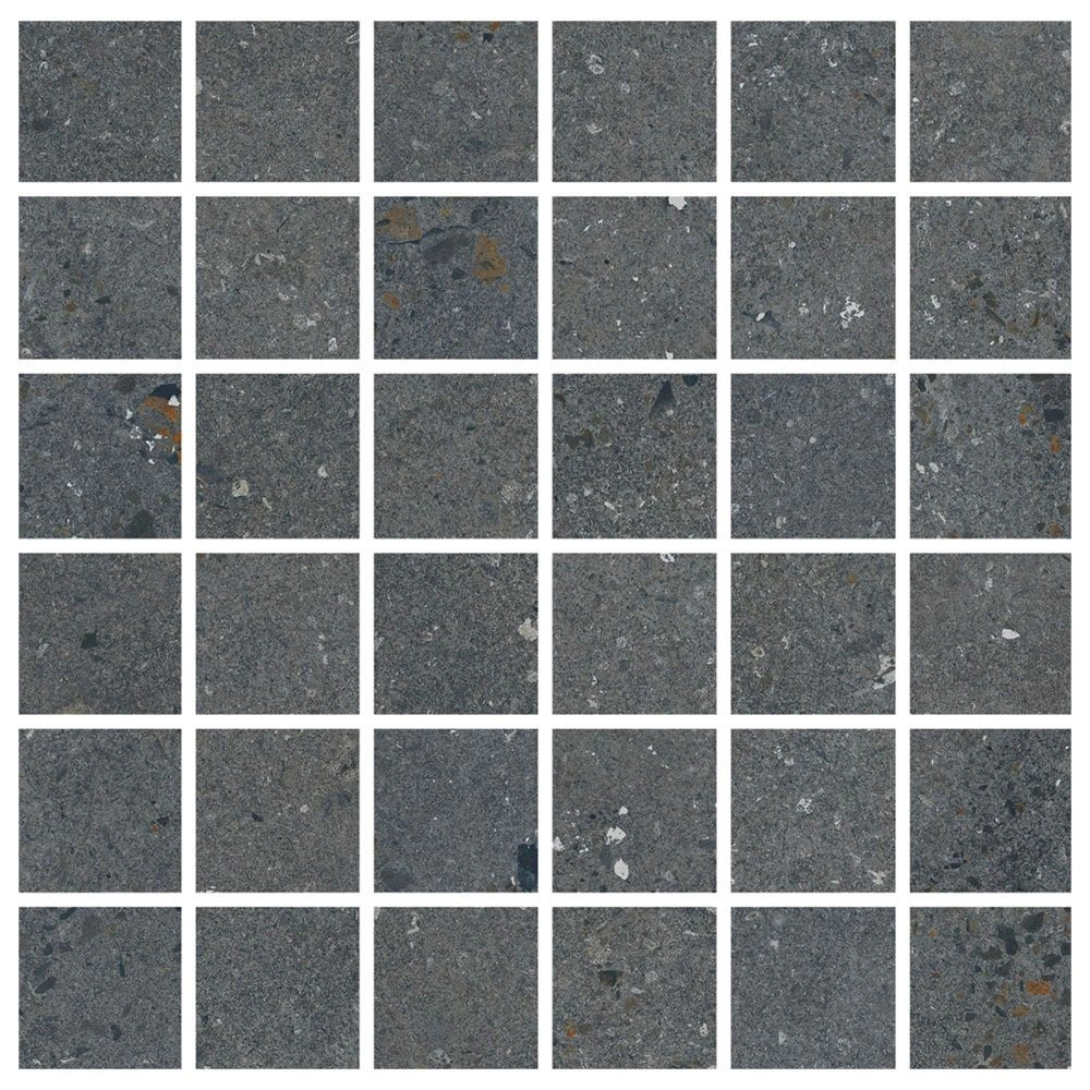 Lab 2x2 Square Mosaic on 12x12 Sheet Coal Natural