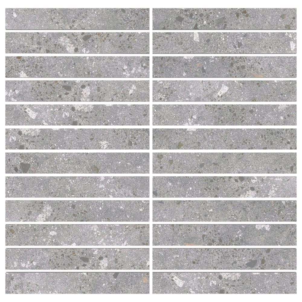 Lab 1x6 Stripe Mosaic on 12x12 sheet Ash Natural