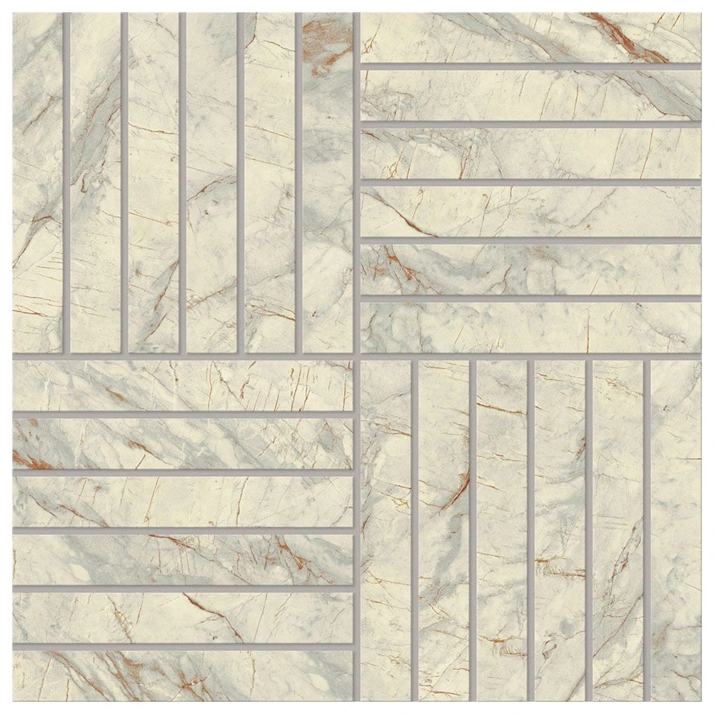 Marblique 1x6 Alternating Mosaic Van Gogh Unpolished Marble Look