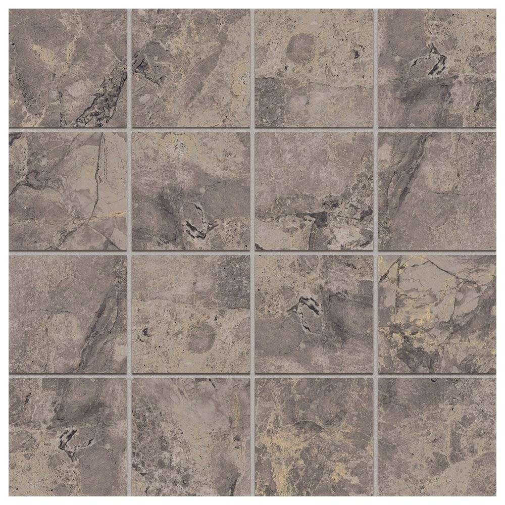 Marblique 3x3 Mosaic Invisible Grey Unpolished Marble Look