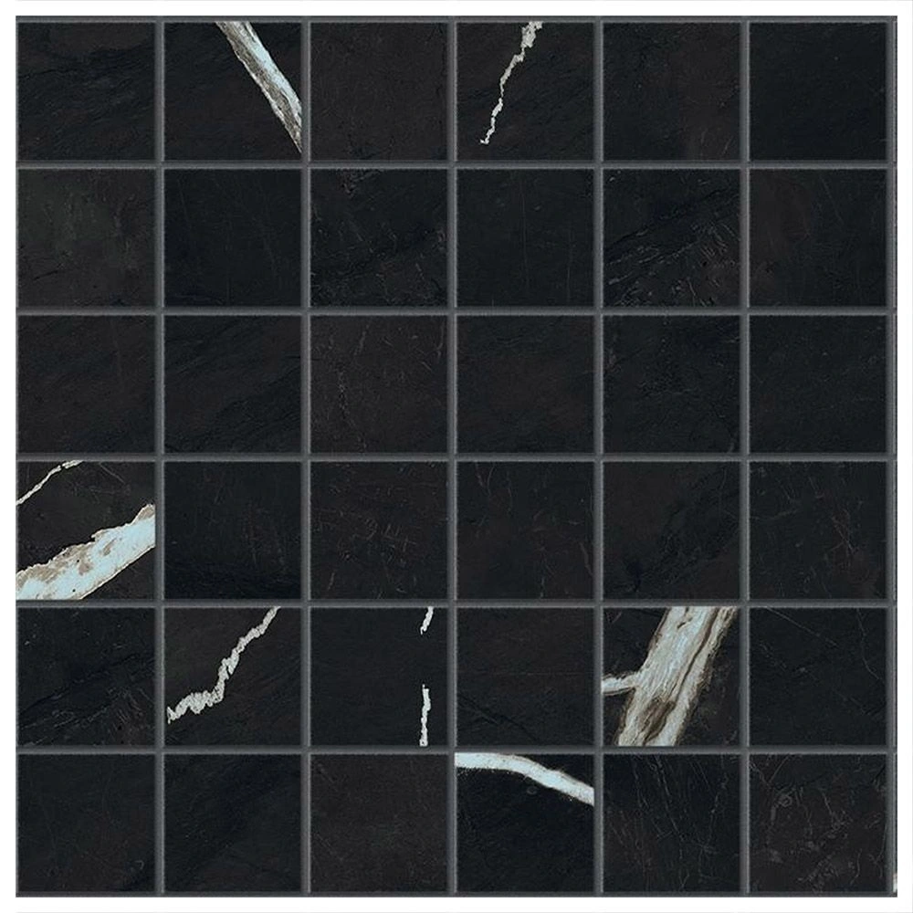 Marvel Meraviglia Black Origin 2x2 Matte Mosaic Porelain Tile