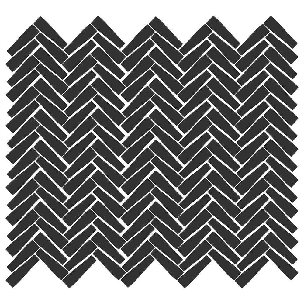 Nash 11x11 Midtown Black Glass Mosaic Tile