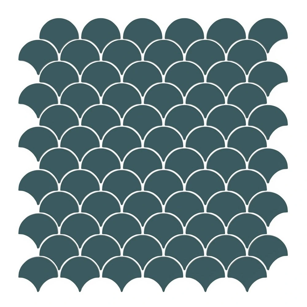 Nash 11x12 Brentwood Cyan Glass Mosaic Tile