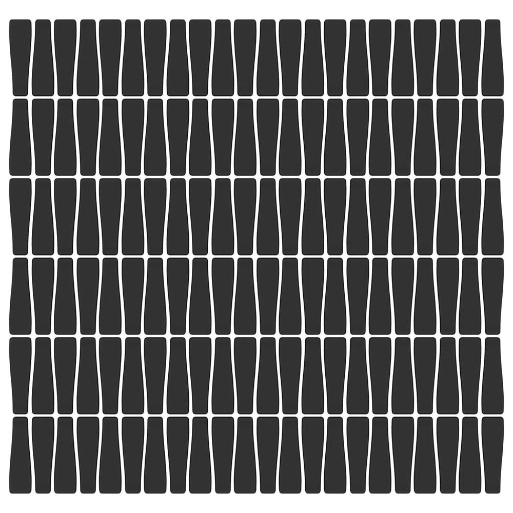 Nash 12x12 Sobro Black Glass Mosaic Tile
