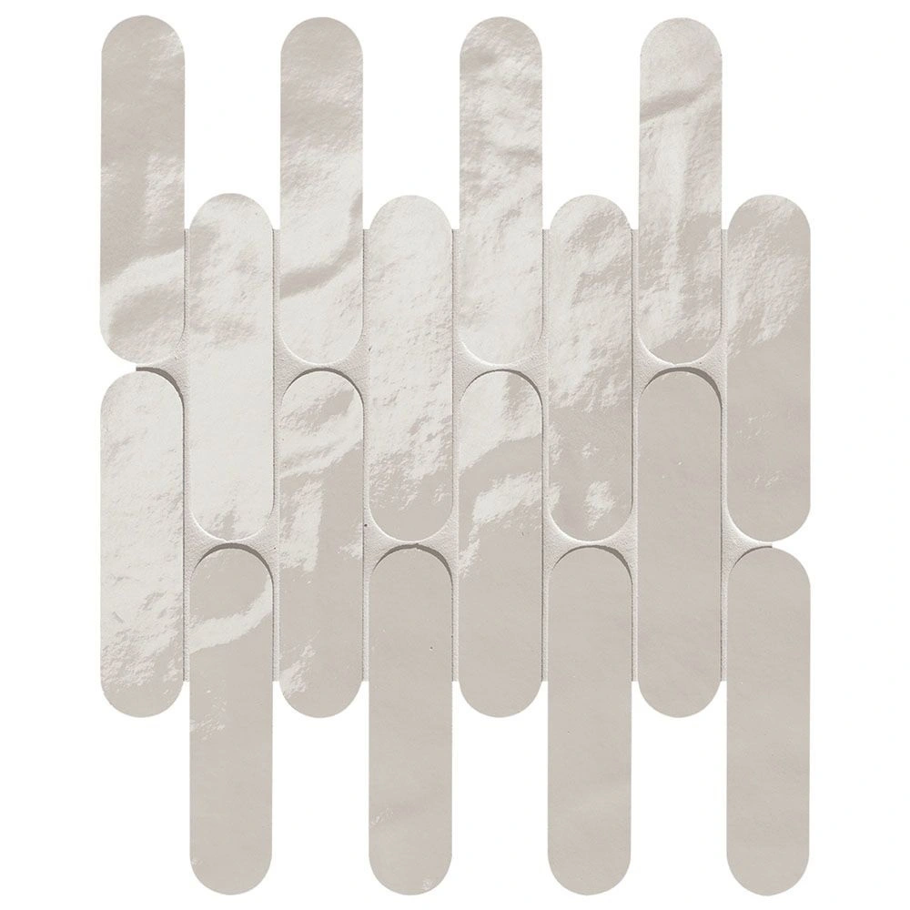 Piper Curve Mosaic Ghiaccio Brilliante Porcelain Tile