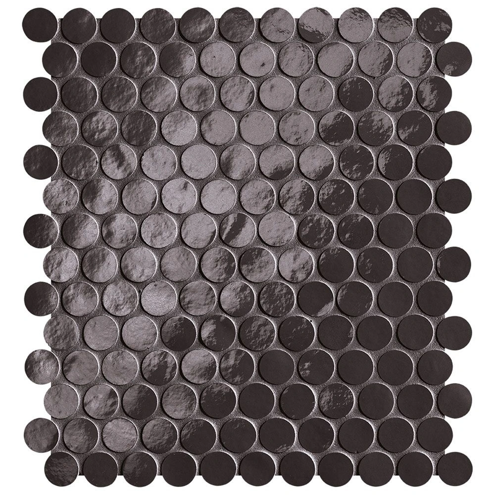 Piper Round Mosaic Lavagna Brilliante Porcelain Tile
