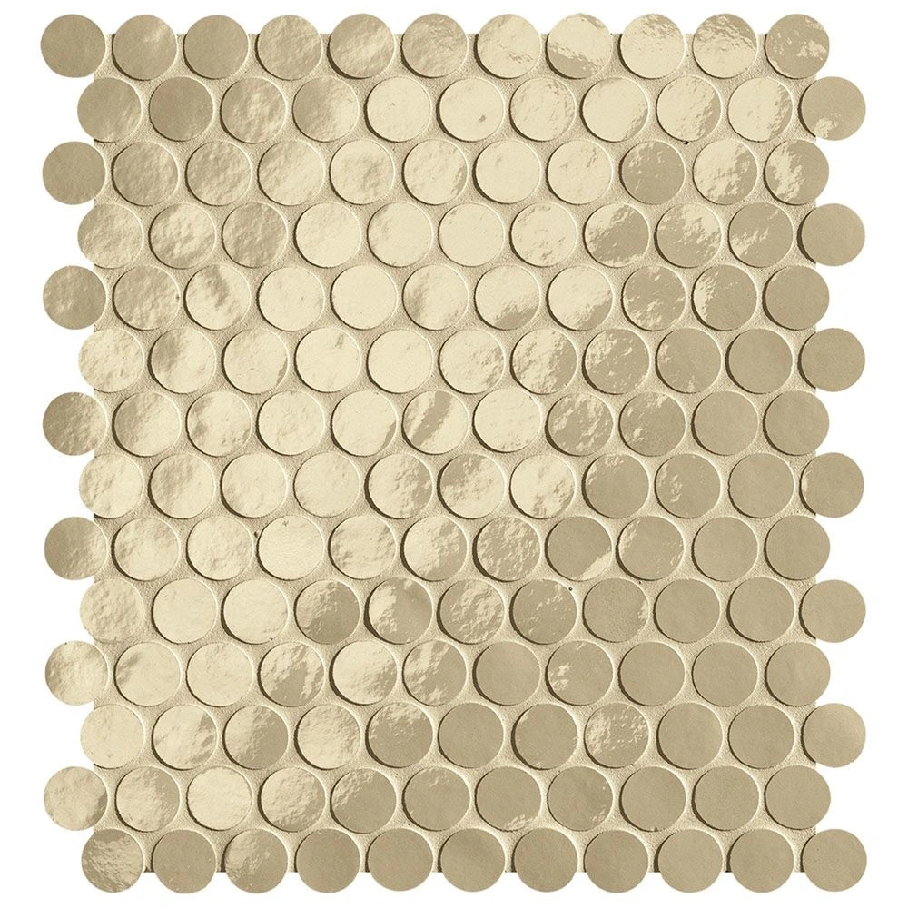 Piper Penny Round Mosaic Tortora Brilliante Porcelain Tile