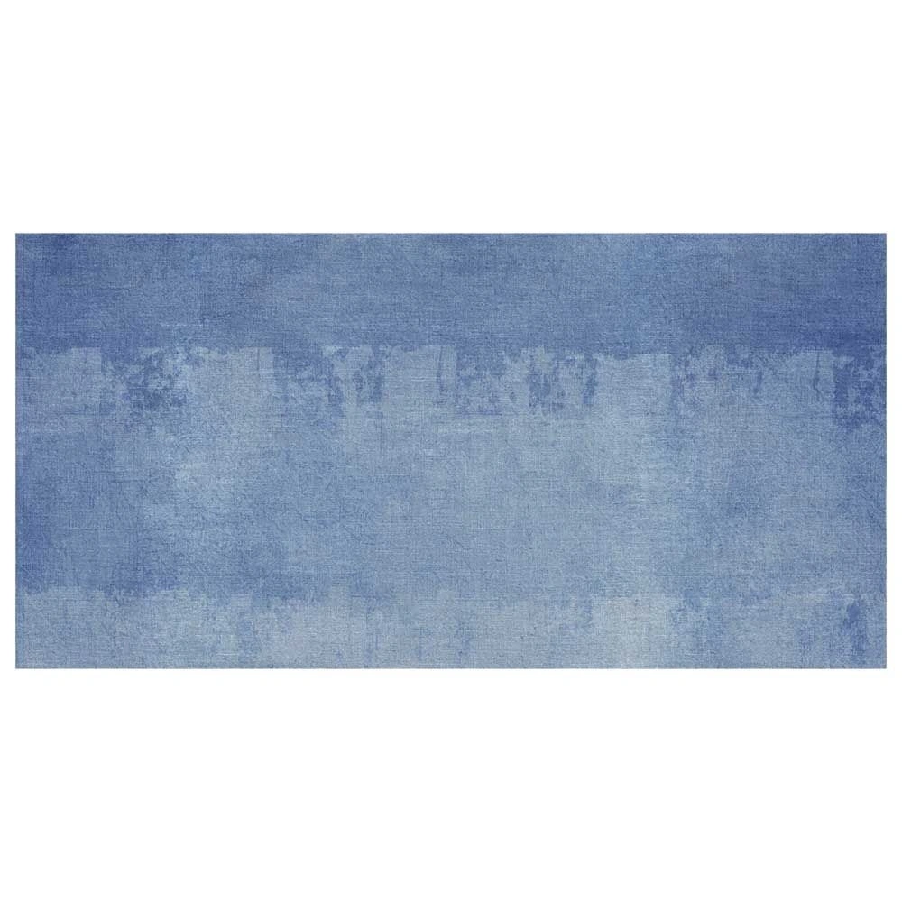 Patch Blue Matte Fabric Look Porcelain Tile