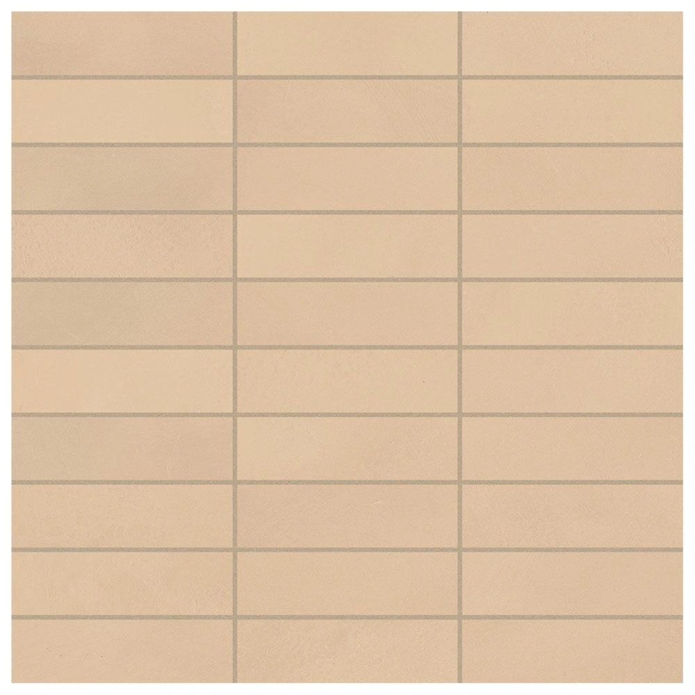 Pottery 12x12 Listel Mosaic Creta Matte Terracotta Look