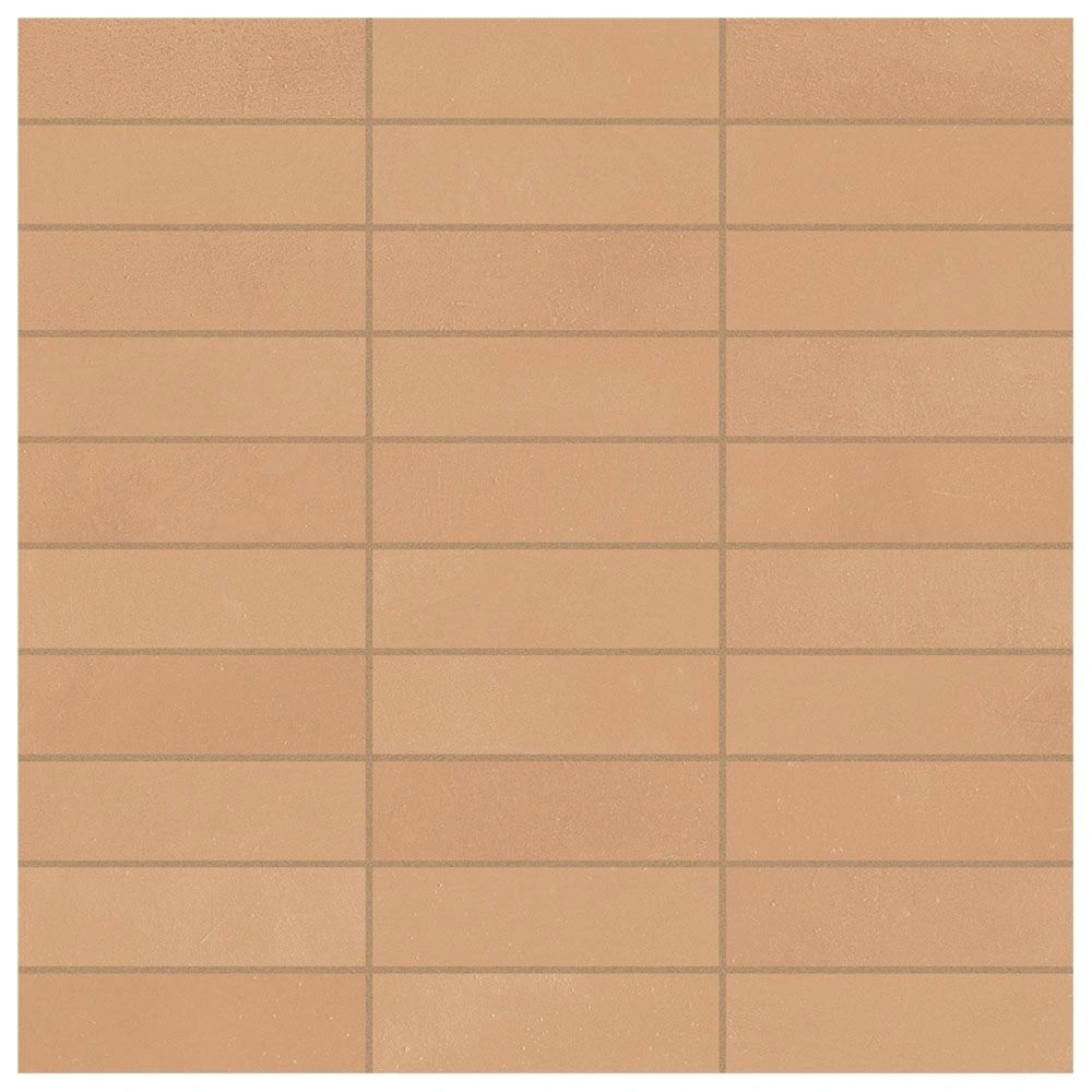 Pottery 12x12 Listel Mosaic Terracotta Matte Terracotta Look