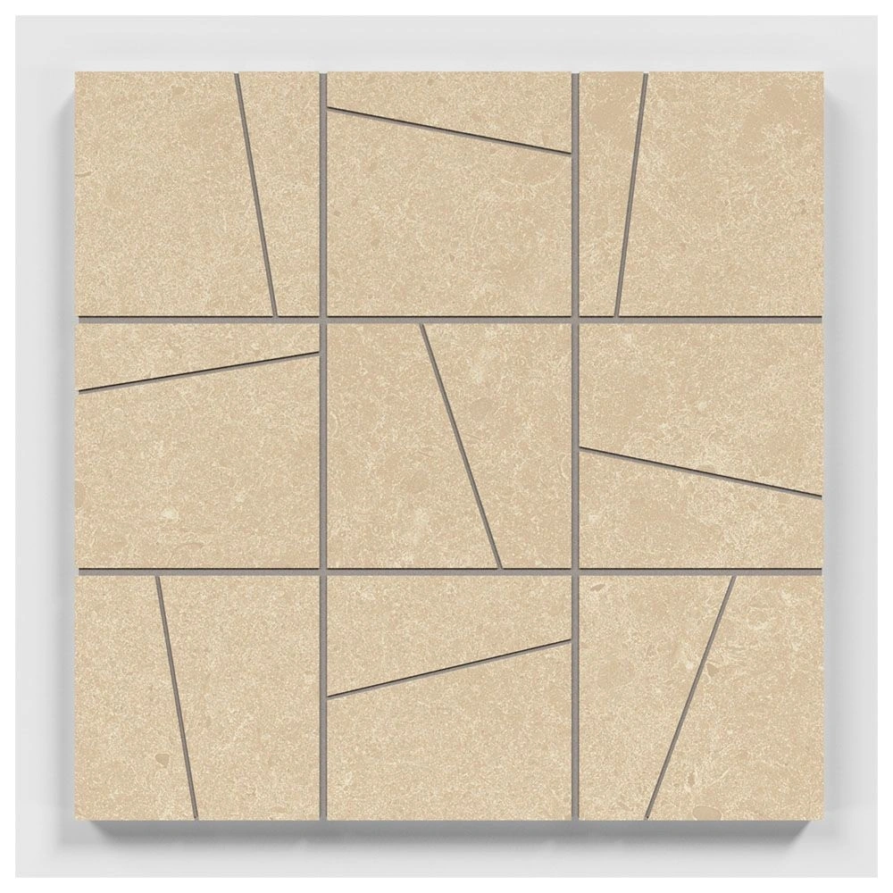 Argent 2.0 Winter Garden 4X4 Angular Mosaic Stone Look Porcelain