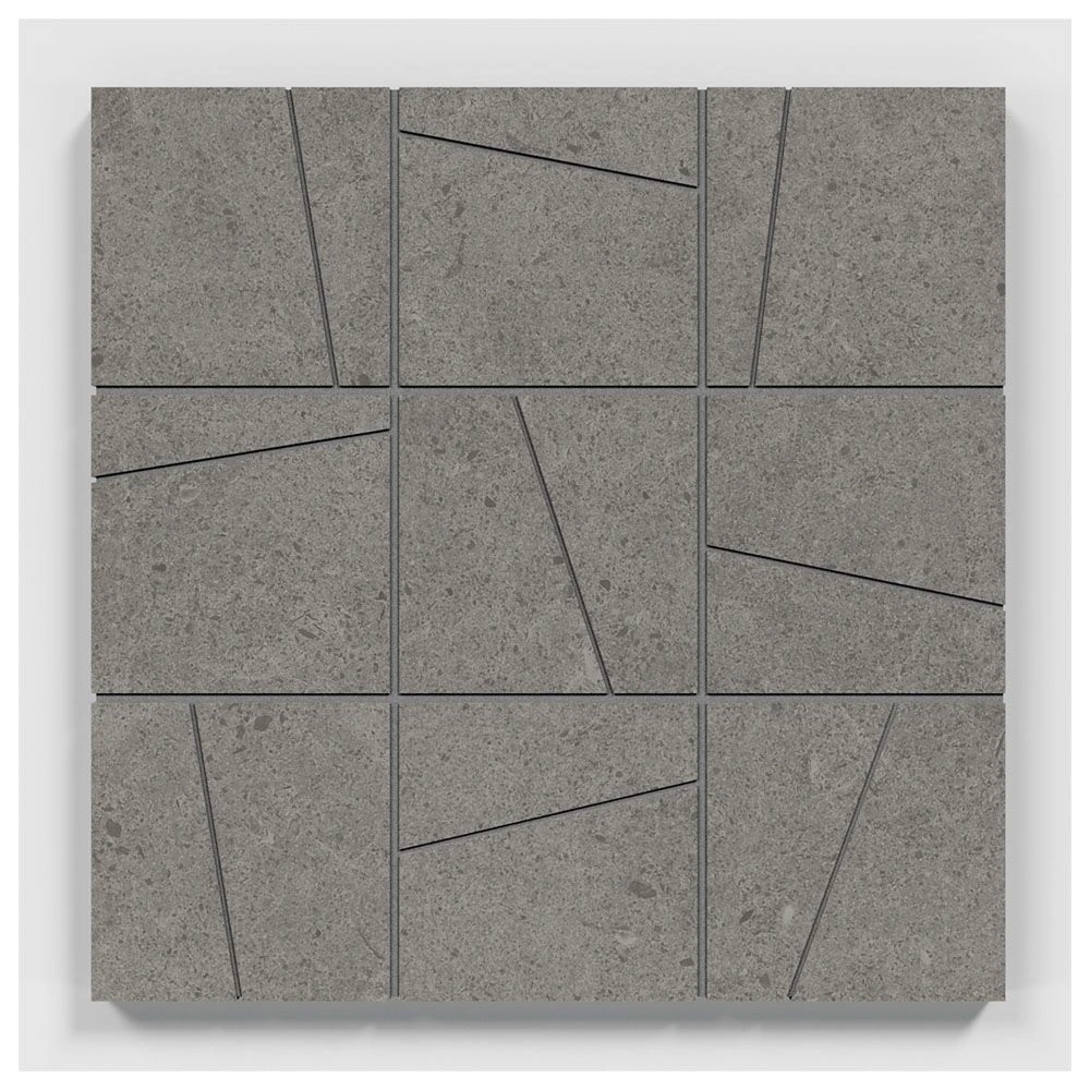Argent 2.0 Clean Slate 4X4 Angular Mosaic Unpolished Stone Look