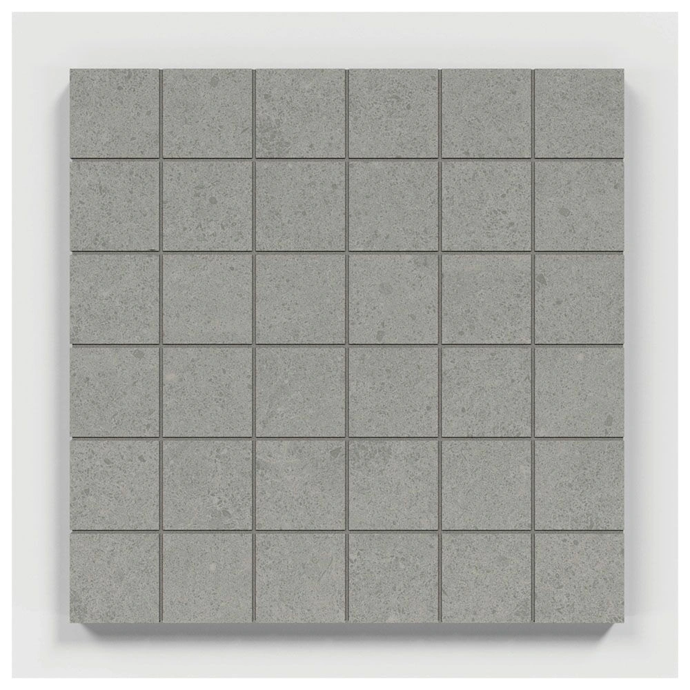 Argent 2.0 Grey Tabby 2X2 Mosaic Unpolished Stone Look Porcelain
