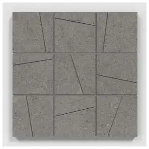 Argent 2.0 Clean Slate 4X4 Angular Mosaic Unpolished Stone Look