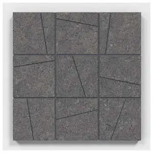 Argent 2.0 On the Rocks 4X4 Angular Mosaic Unpolished Stone Look