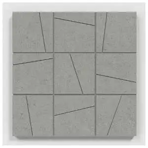 Argent 2.0 Grey Tabby 4X4 Angular Mosaic Unpolished Stone Look P