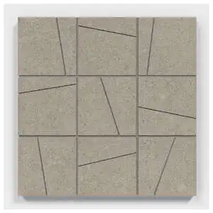 Argent 2.0 Marble Faun 4X4 Angular Mosaic Unpolished Stone Look