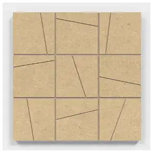 Argent 2.0 Golden Glow 4X4 Angular Mosaic Unpolished Stone Look