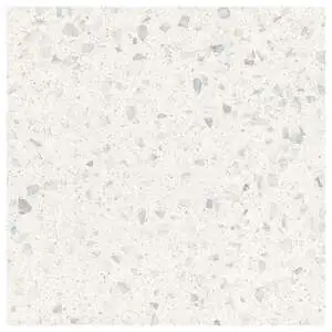 White Matte Terrazzo Look Porcelain Tile