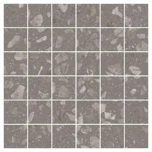 Rialto Grey Matte 2x2 Mosaic Terrazzo Look Porcelain Tile