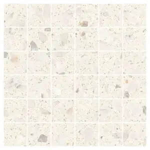 Rialto Cream Matte 2x2 Mosaic Terrazzo Look Porcelain Tile