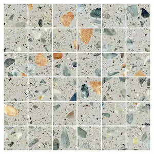 Rialto Sage Matte 2x2 Mosaic Terrazzo Look Porcelain Tile