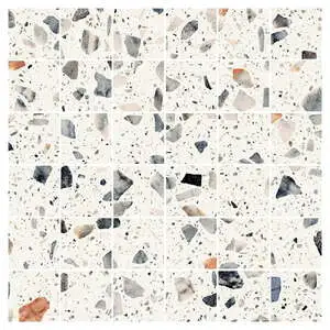 Rialto Moon Matte 2x2 Mosaic Terrazzo Look Porcelain Tile