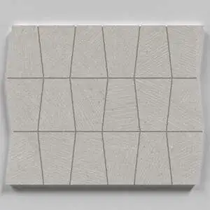 Sand Garden Contemplative Cream Trapezoid Mosaic Unpolished