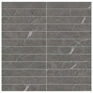 Sociale 1x6 Mosaic Bronze Amani Feathersoft Stone Look Porcelain