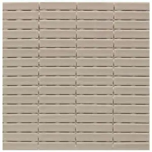 Stix 12x12 Mosaic Sand Dune Glossy Reeded Ceramic Tile