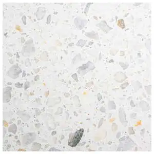 Torcello 24x24 Small Calacatta Brushed Resin Terrazzo Tile