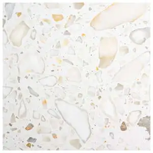 Torcello 24x24 Large Calacatta Brushed Resin Terrazzo Tile