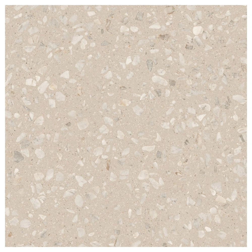 Taupe Matte Terrazzo Look Porcelain Tile