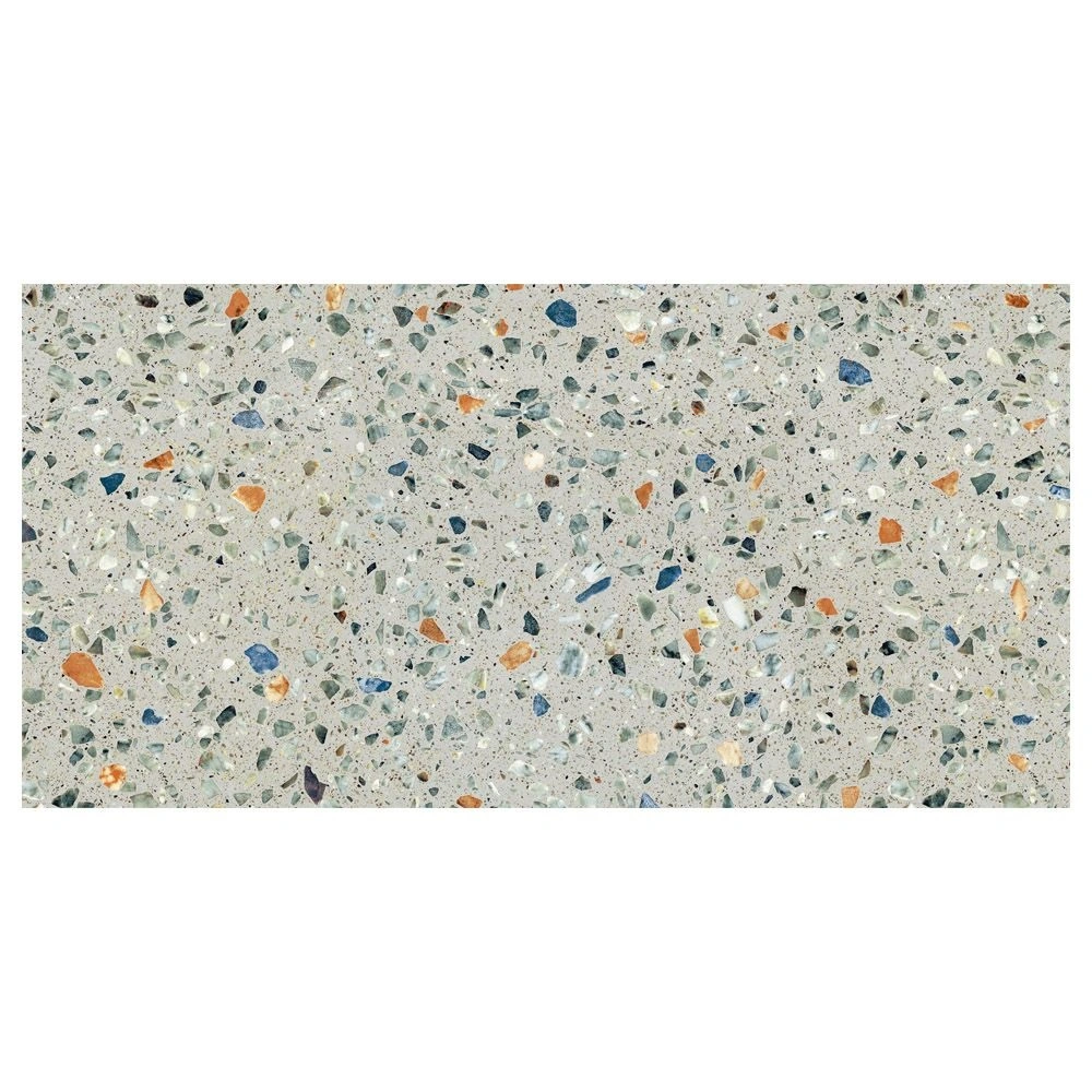 Sage Matte Terrazzo Look Porcelain Tile