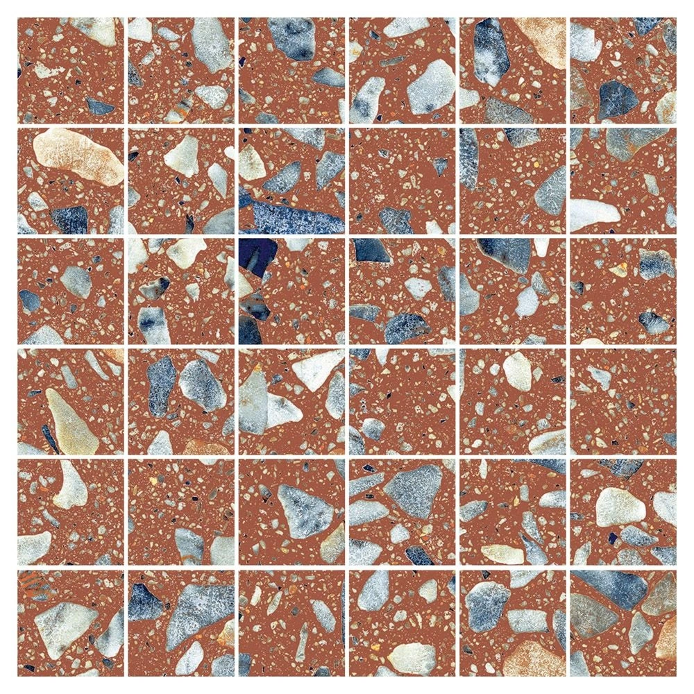 Rialto Sunset Matte 2x2 Mosaic Terrazzo Look Porcelain Tile
