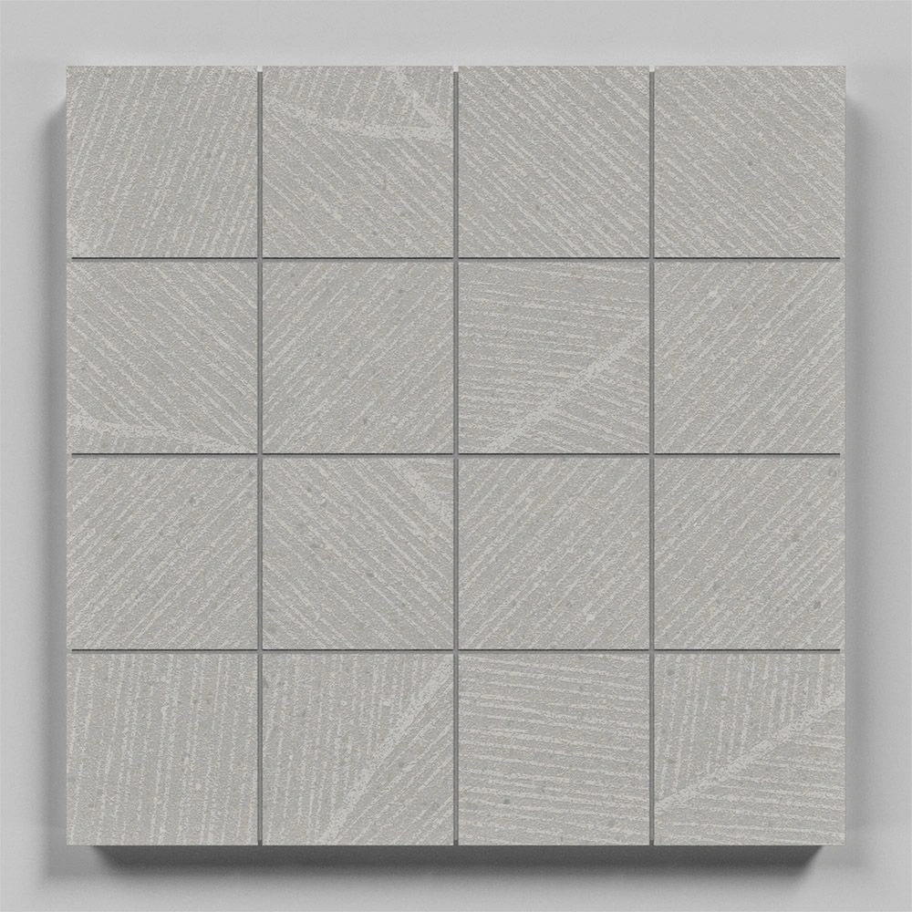 Sand Garden 3x3 Mosaic Meditative Mushroom Unpolished Porcelain
